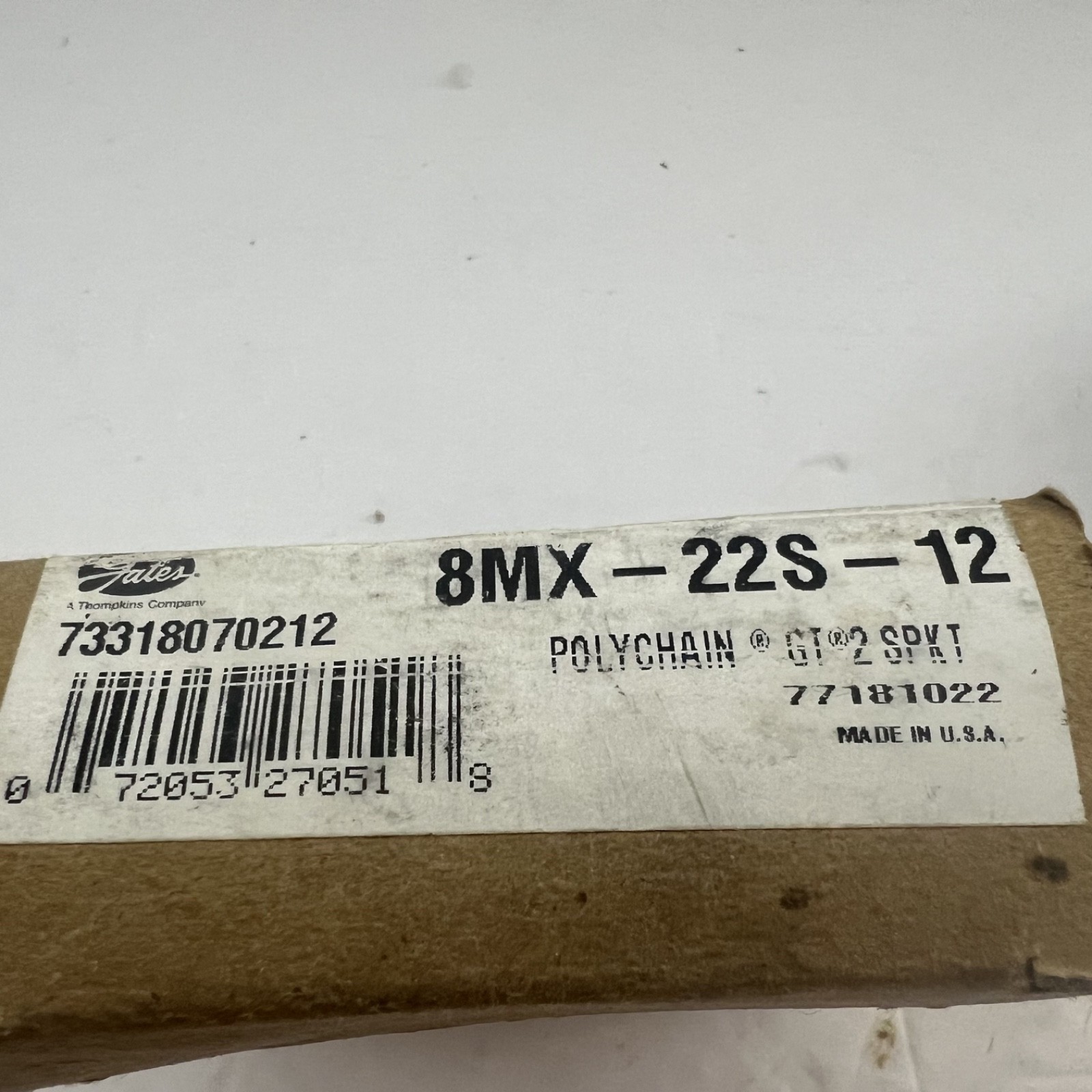 Gates Poly Chain GT 2 Sprocket 8MX-22S-12 NEW 73318070212