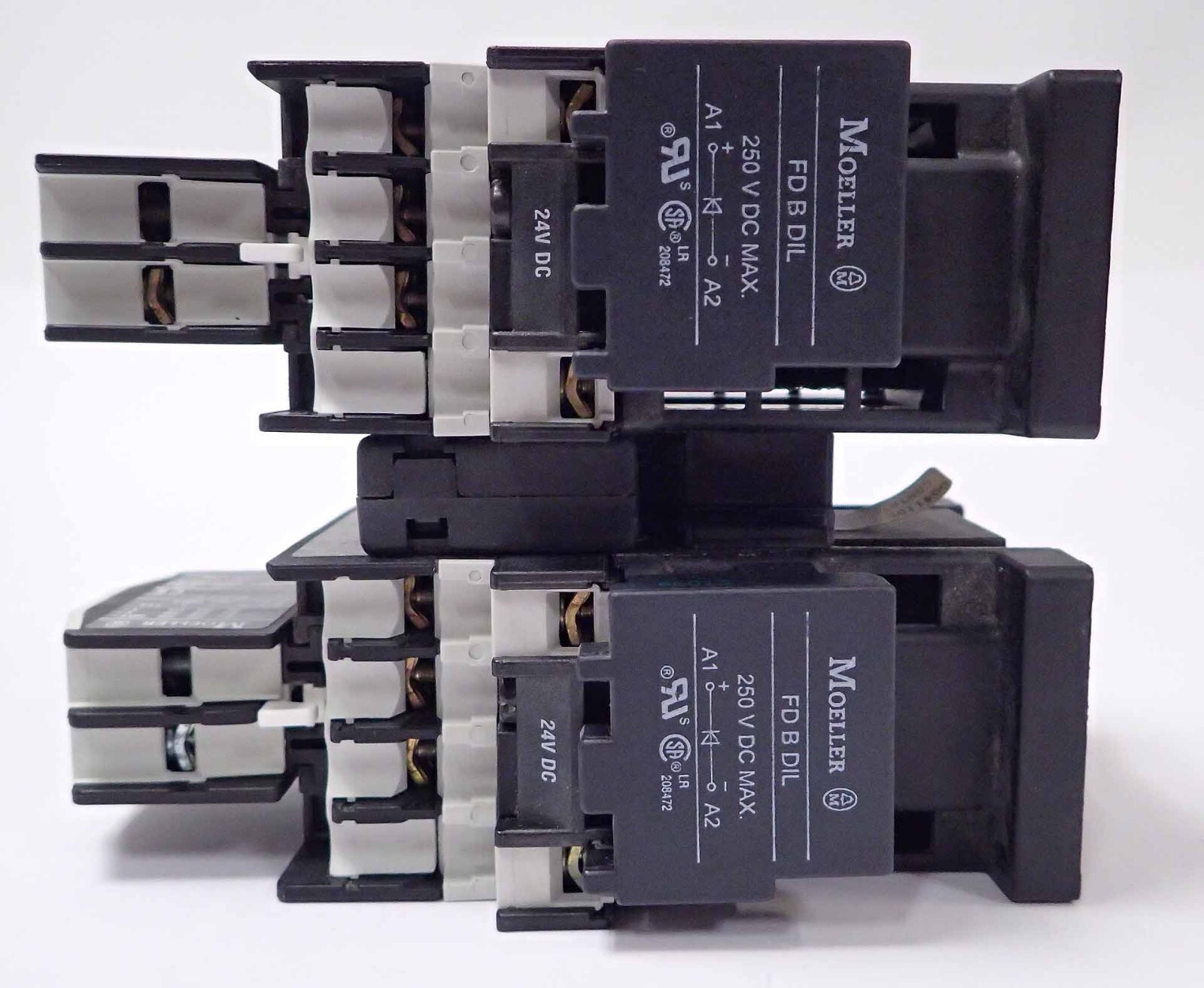 MOELLER DIL 00 M-G / DIL00M-G CONTACTOR LOT OF 2 + MV DIL M / MVDILM INTERLOCK