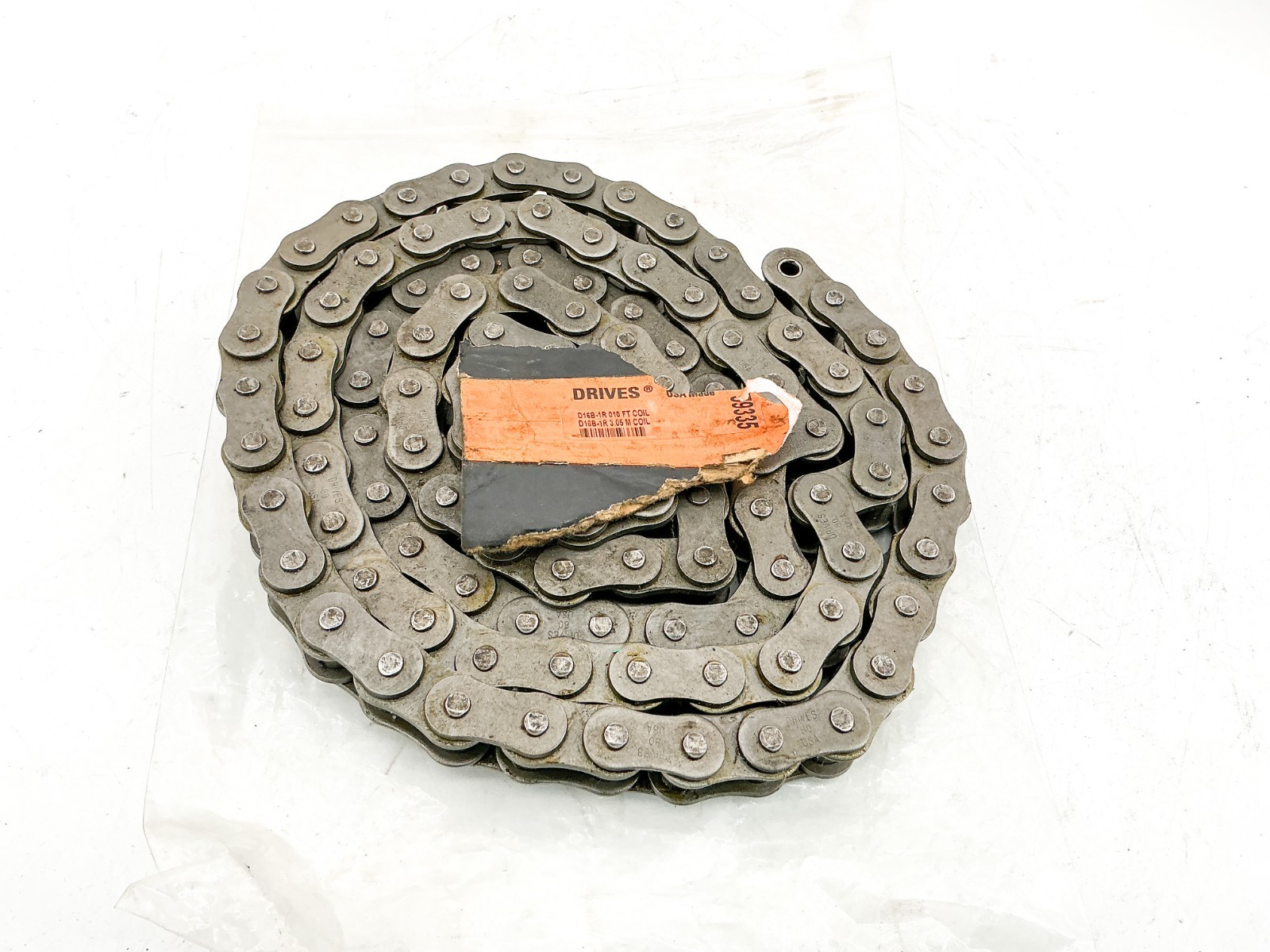 New Timken 59335 D16B-1R 010FT COIL Roller Chain 10 Feet 59335 – No Box