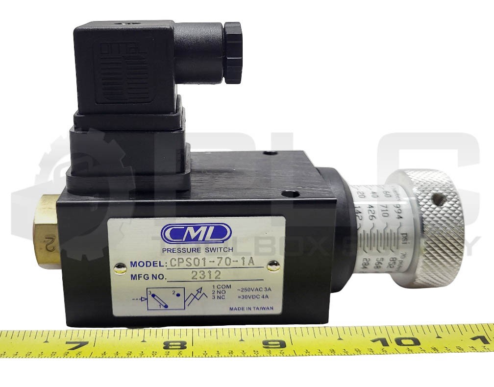 NEW CML CPS01-70-1A PRESSURE SWITCH HYDRAULIC 2312 250VAC 3A 30VDC 4A