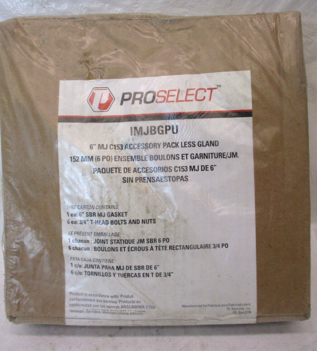 Pro Select IMJBGPU 6″ MJ C153 Accessory Pack Less Gland A7097IPL
