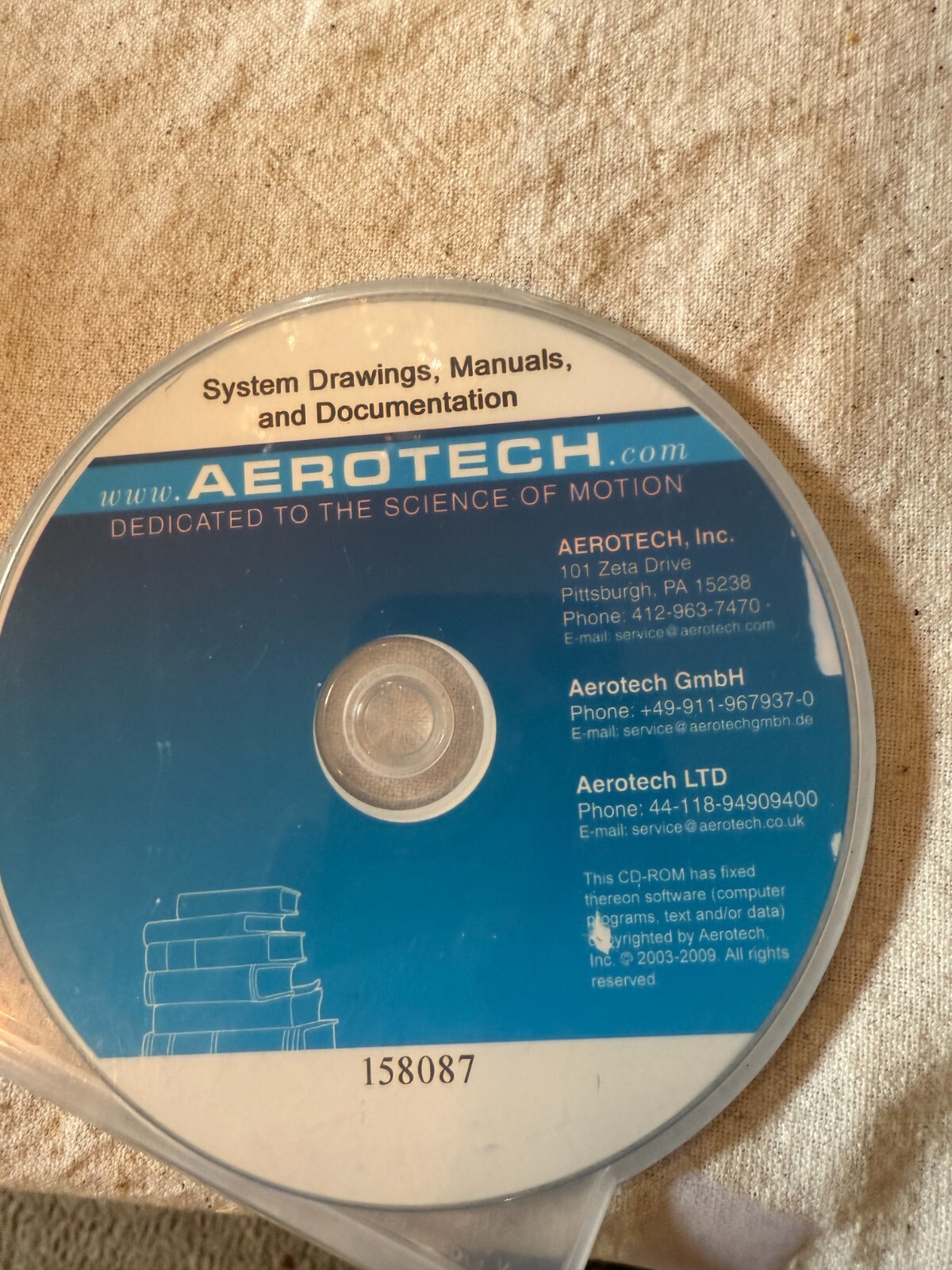 NEW Aerotech System Drawings and Documentation CD Rom Software # 158087