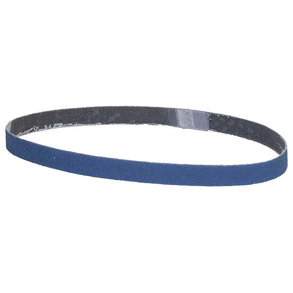 Sanding Belt, 1/2 in W, 18 in L, Coated, Zirconia Alumina, 80 Grit, Coarse,