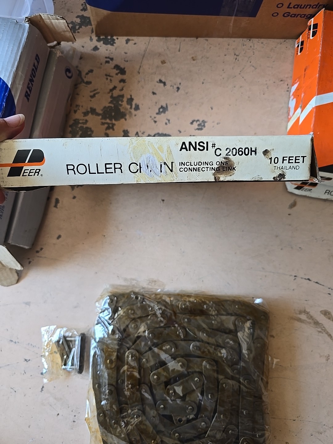 Peer Heavy Conveyor Roller Chain 10FT + 1 Connecting Link C2060H