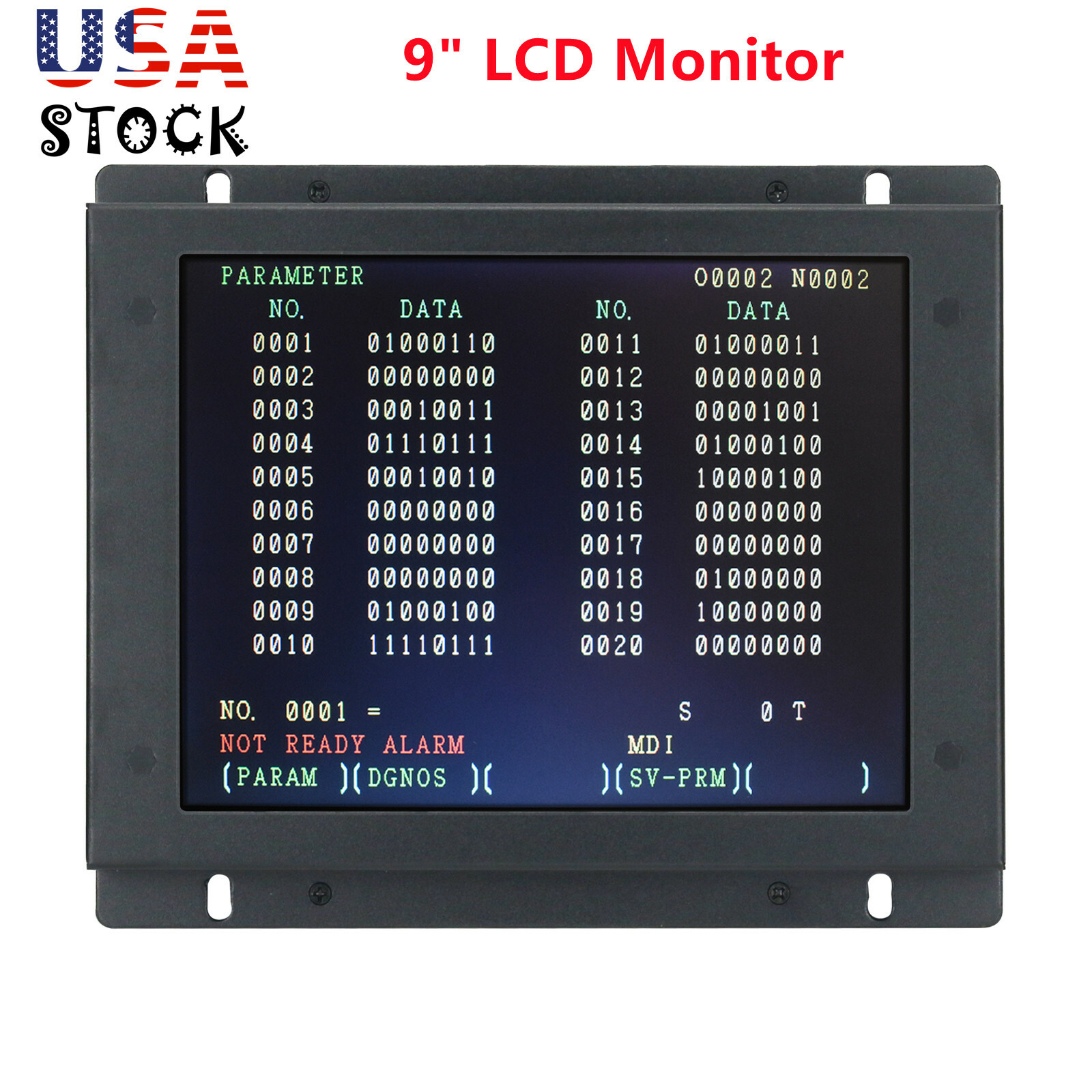 9″ LCD Monitor Replacement for FANUC CNC System CRT A61L-0001-0093 D9MM-11A US