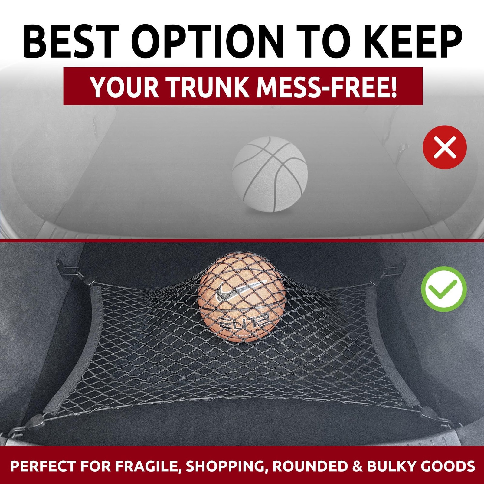 Floor Style Automotive Elastic Trunk Mesh Cargo Net for Mazda CX-30 2020-2025…