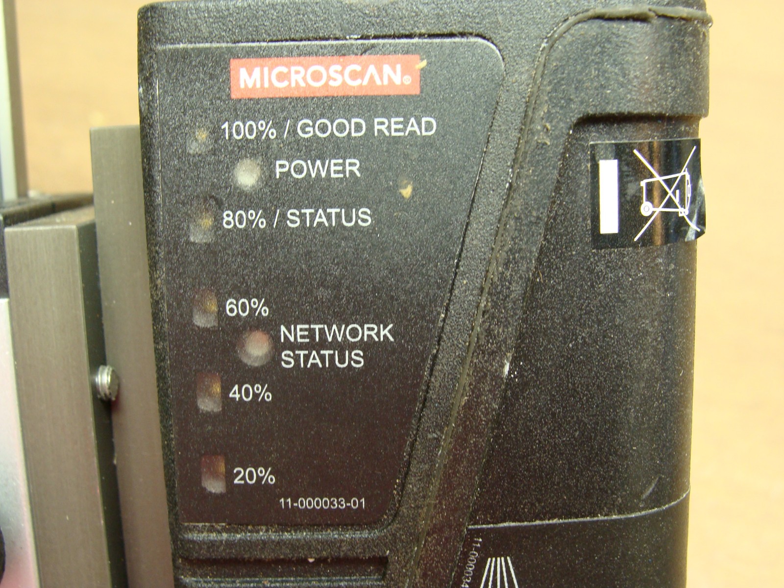 MICROSCAN EZ BARCODE SCANNER FIS-6700-0014 W/IGUS DRYLIN T LINEAR GUIDE BLOCK