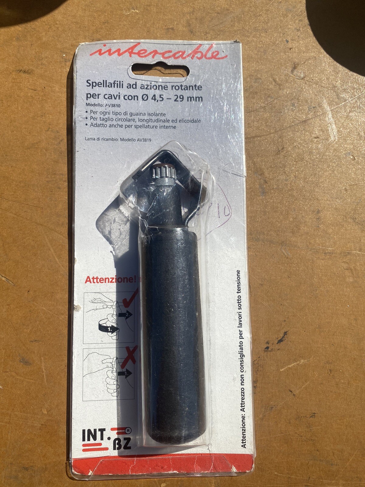 Inter cable Cable Wire Stripper 4.5-29mm 138 mm Length.AV 3810. New. Free Ship.