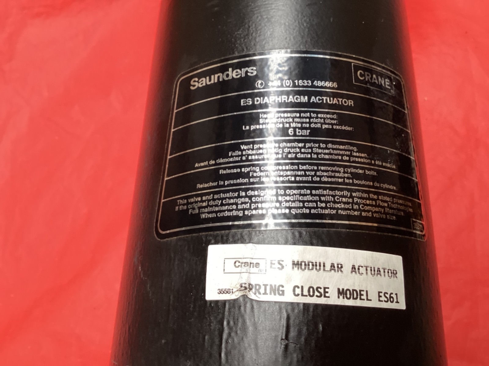 SAUNDERS / CRANE Adjustable Single Acting Diaphragm Actuator ES61 (DN40 1-1/2″)