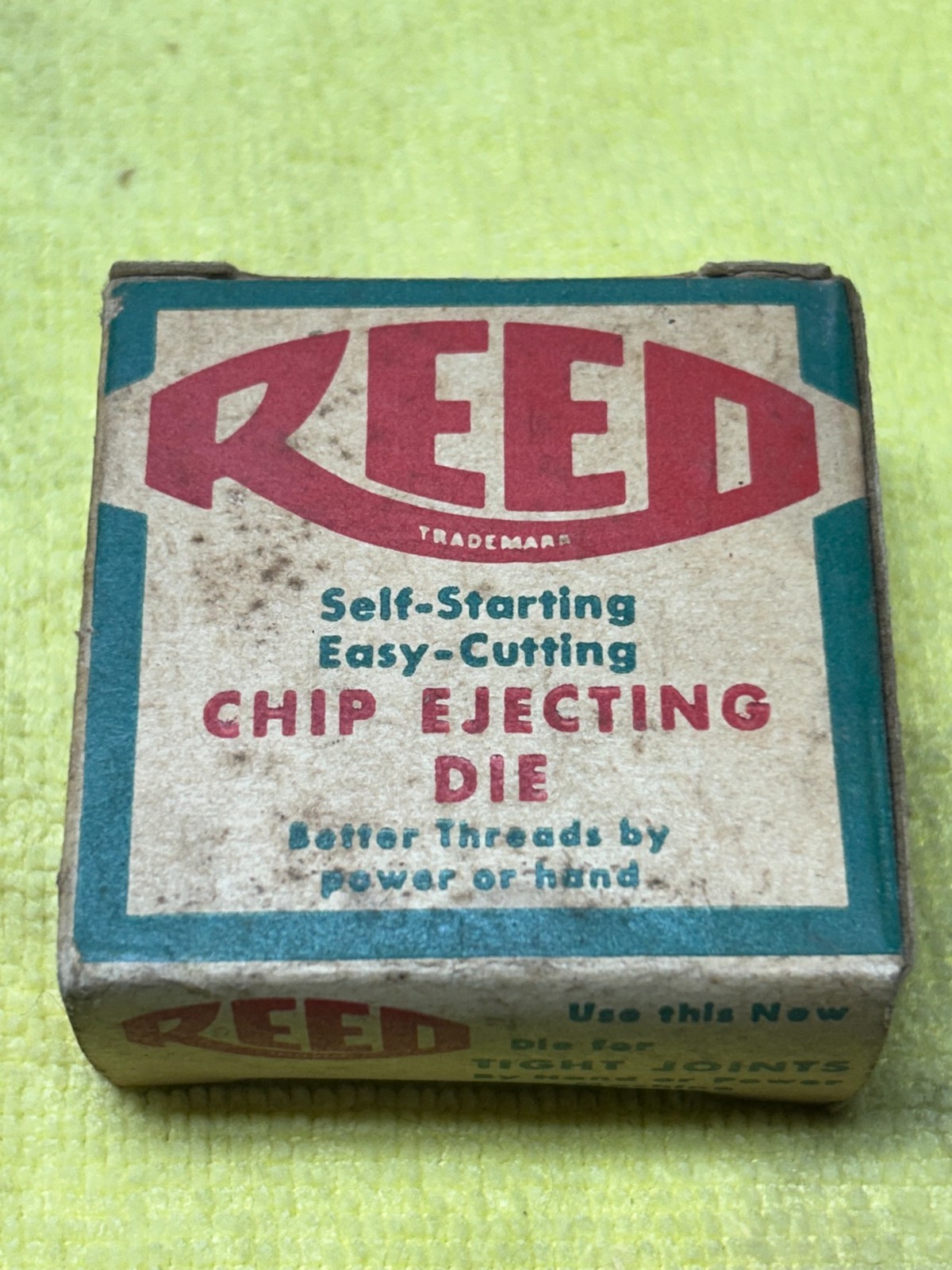 REED 1″-11 1/2 NPT OSP Chip-ejecting Die Self-starting Easy Cutting Vintage Box