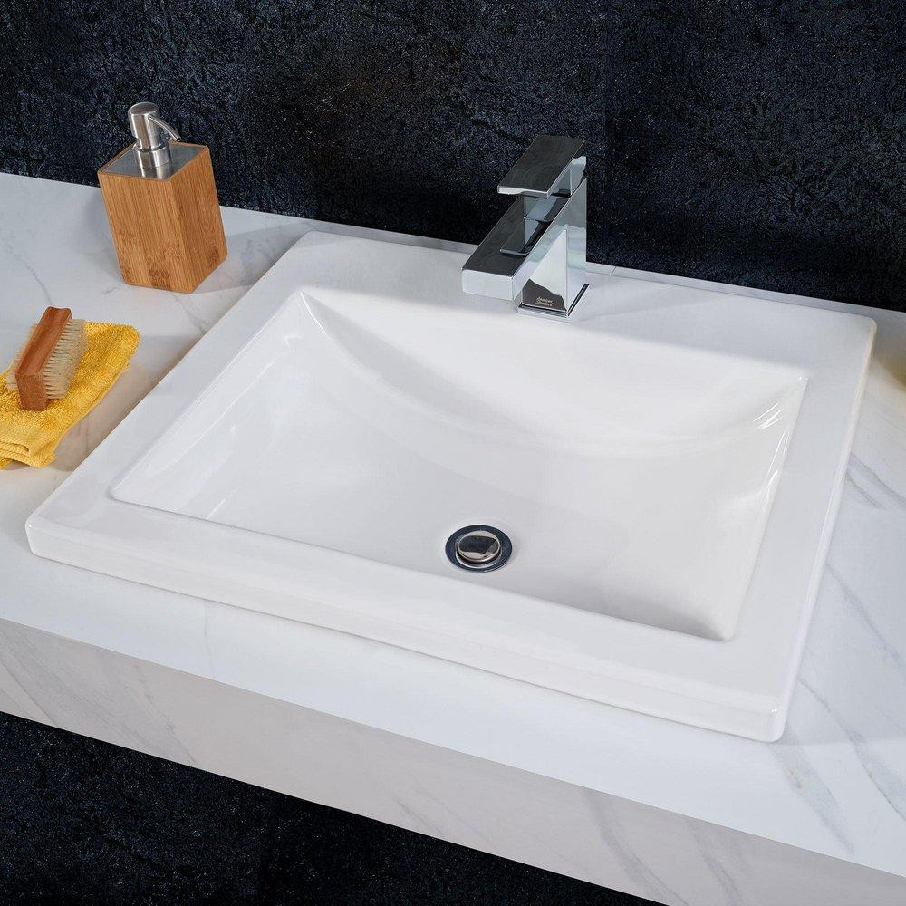 American Standard Studio Drop-in Bathroom Sink 21.25 x 17.75 in. White