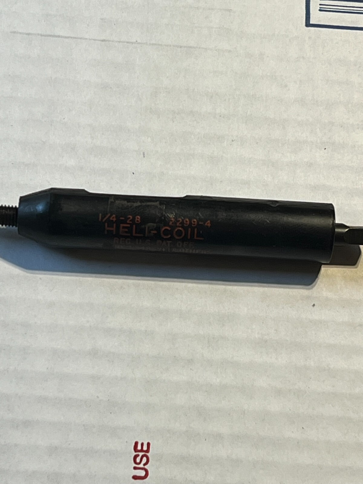 helicoil 1/4-28 used 2299-4