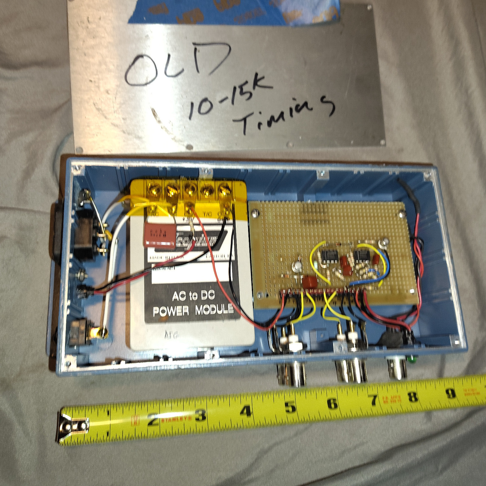 Laser pulse box 10K – 15K timing for buffer and detector acopian 5EB50 AC to DC