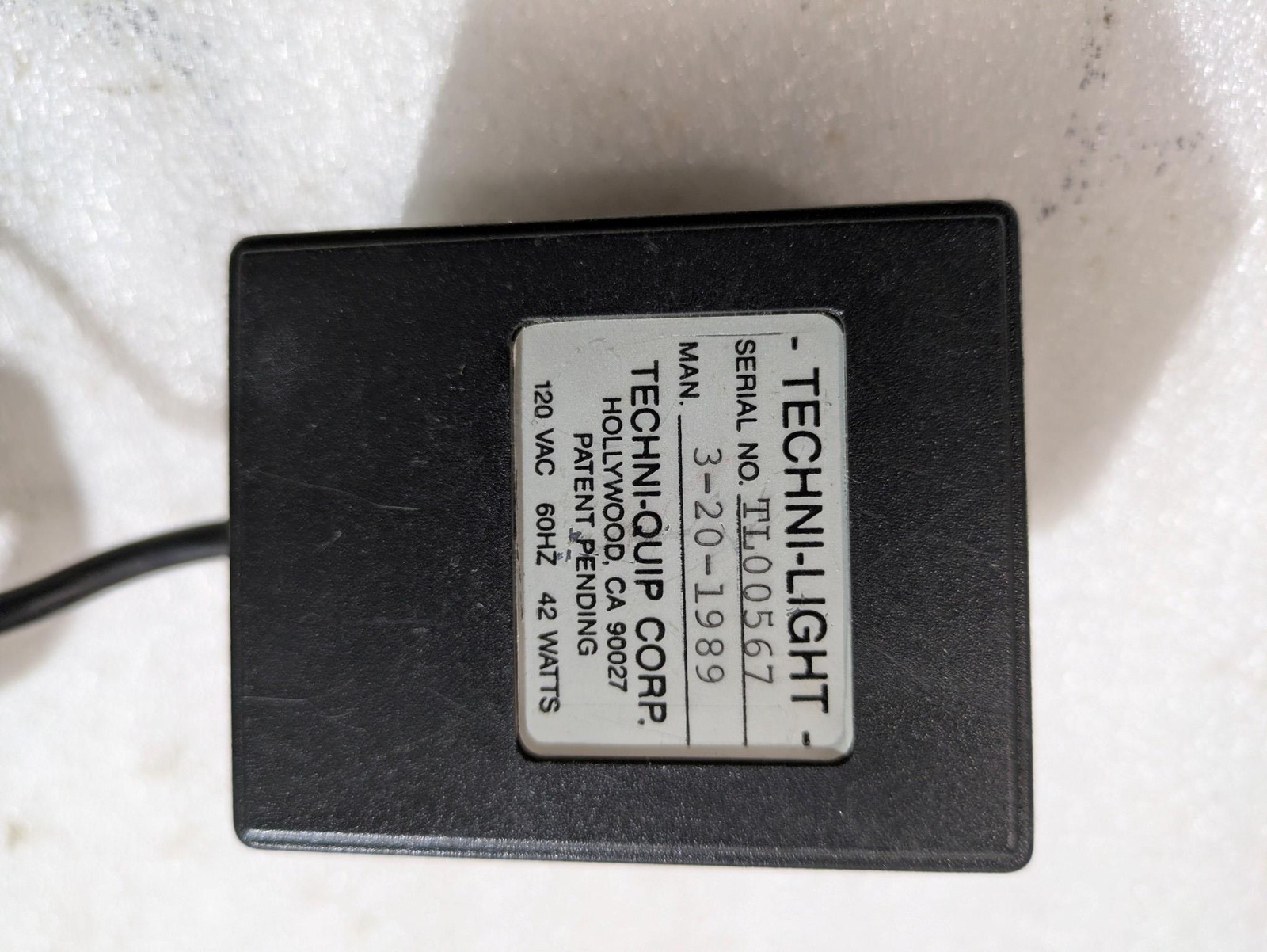 Techni-Quip TL00567 Techni-Light 120VAC 60Hz 42W Variable Light Controller with