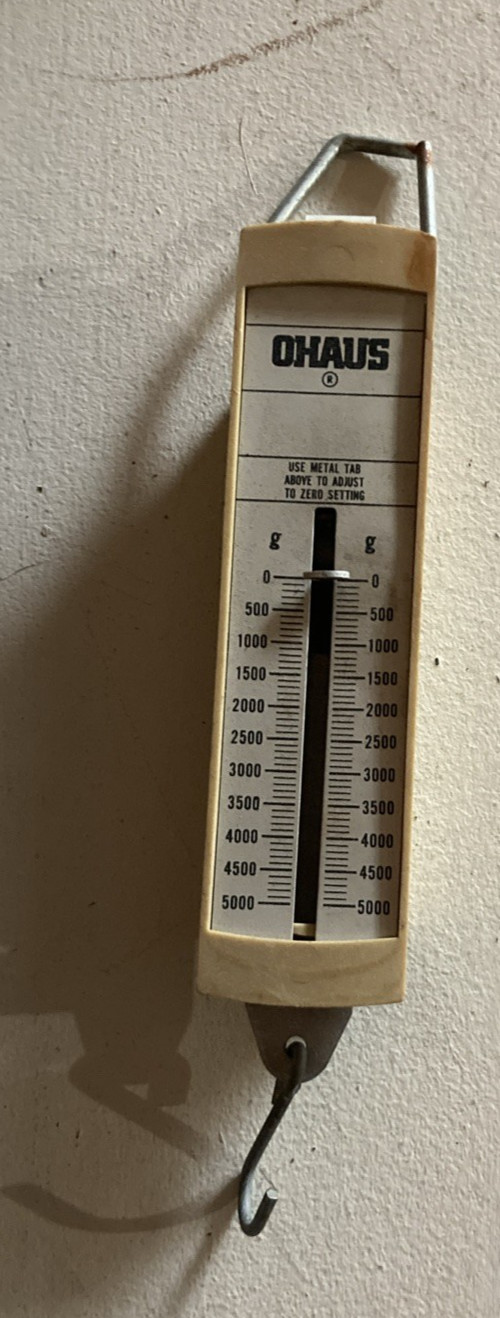 VINTAGE OHAUS Hanging Scale,Linear,5000g Capacity