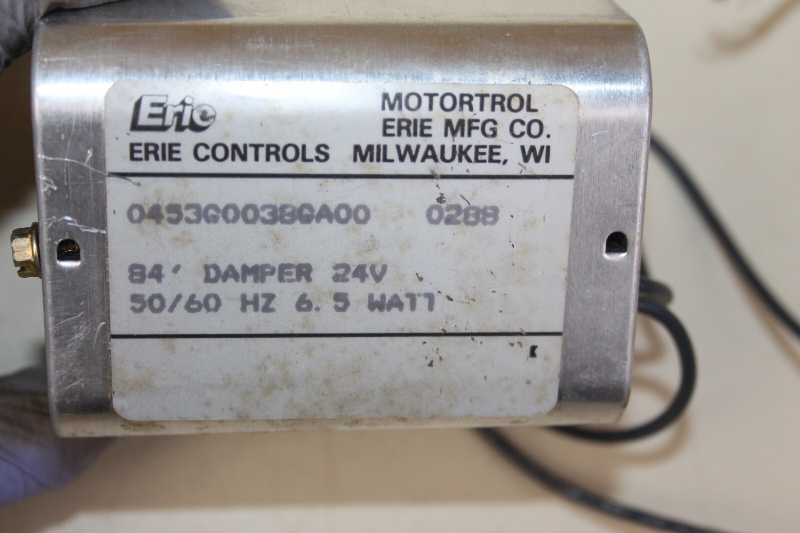 ERIE Damper Actuator Motortrol 0453G0038GA00 (loc:G) 6.5W 24V 50/60Hz