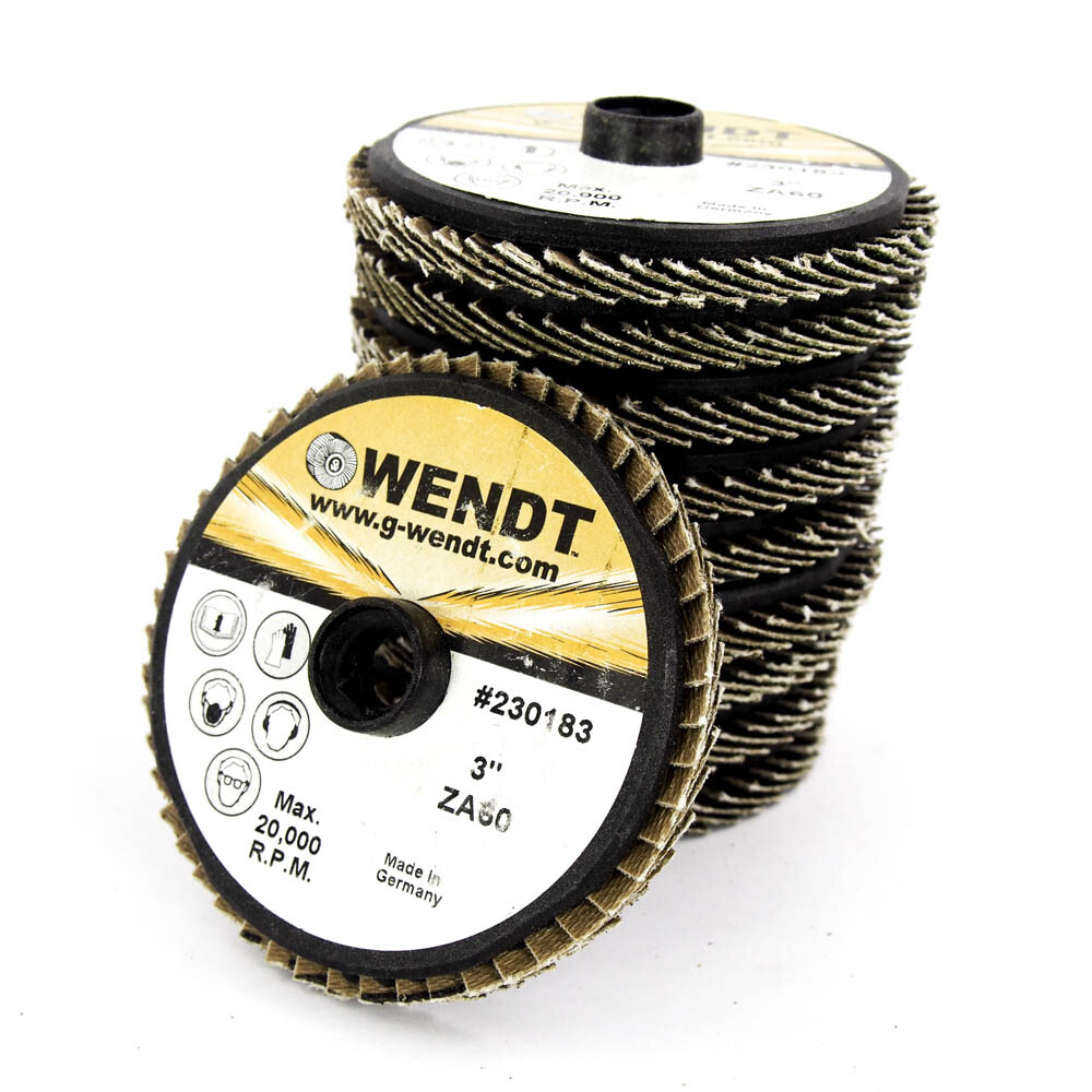 Wendt 230183 3″ 60 Grit Zirconia Internal Thread Mini Flap Disc (10-Pack) –