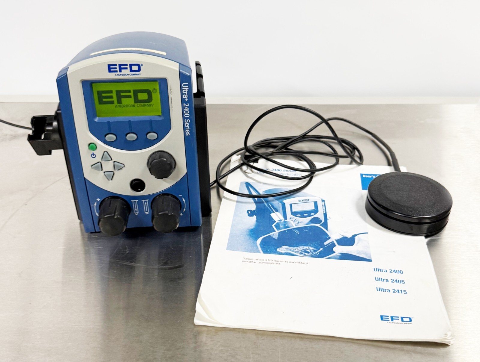 EFD Ultra 2400 Workstation Precision Digital Fluid Dispensing Unit + Foot Pedal