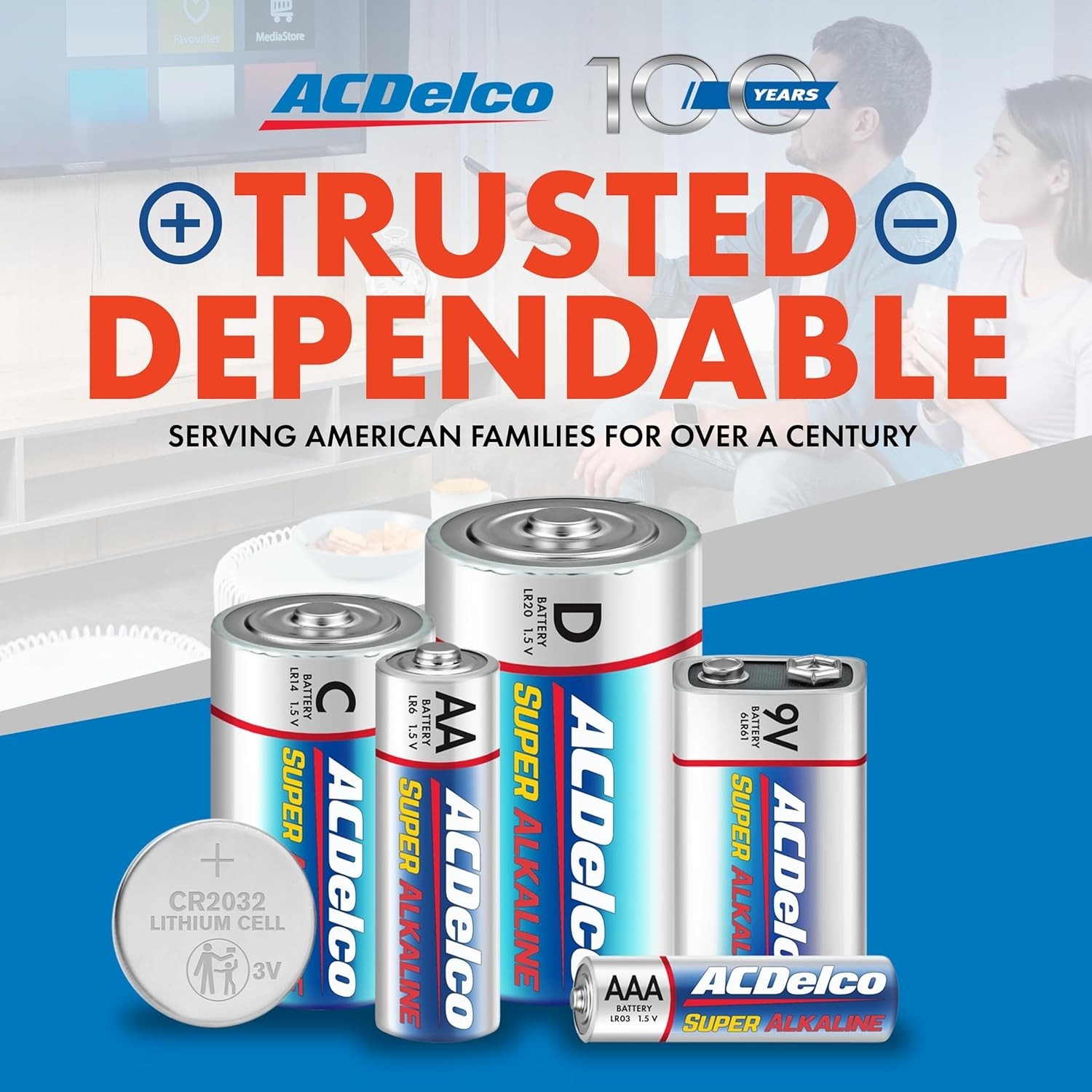 AC Delco 100-Count AAA Super Alkaline Batteries 1.5 Volts Long Lasting