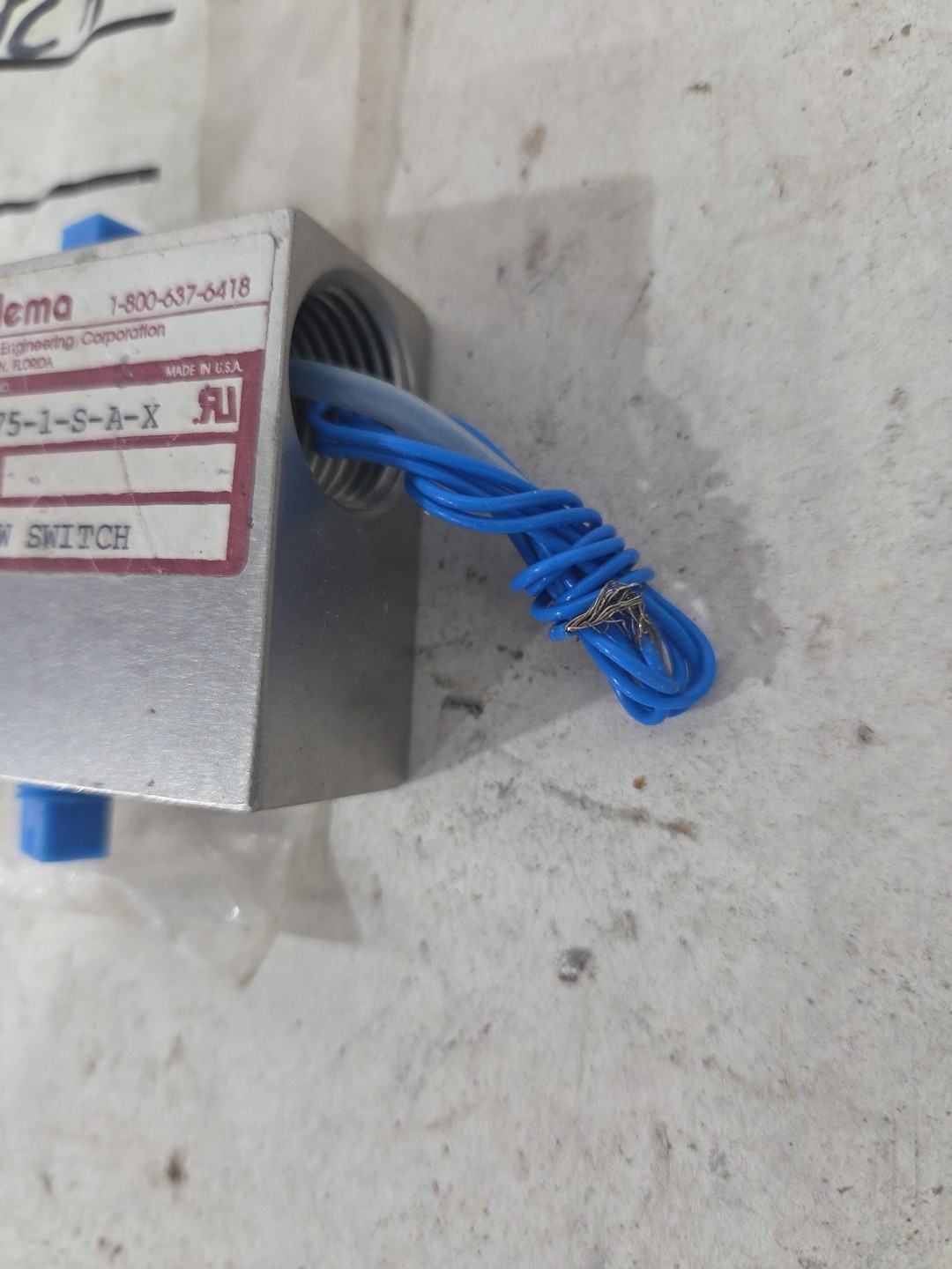 Malema M-75-1-S-A-X Flow Switch