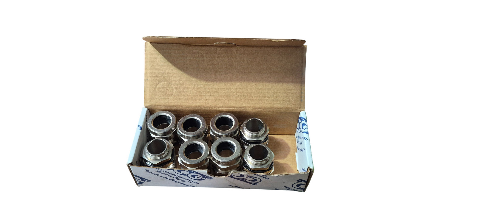 CCG 1 A2 M20 Compression Cable Gland Armoured Nickel Plated Brass x8