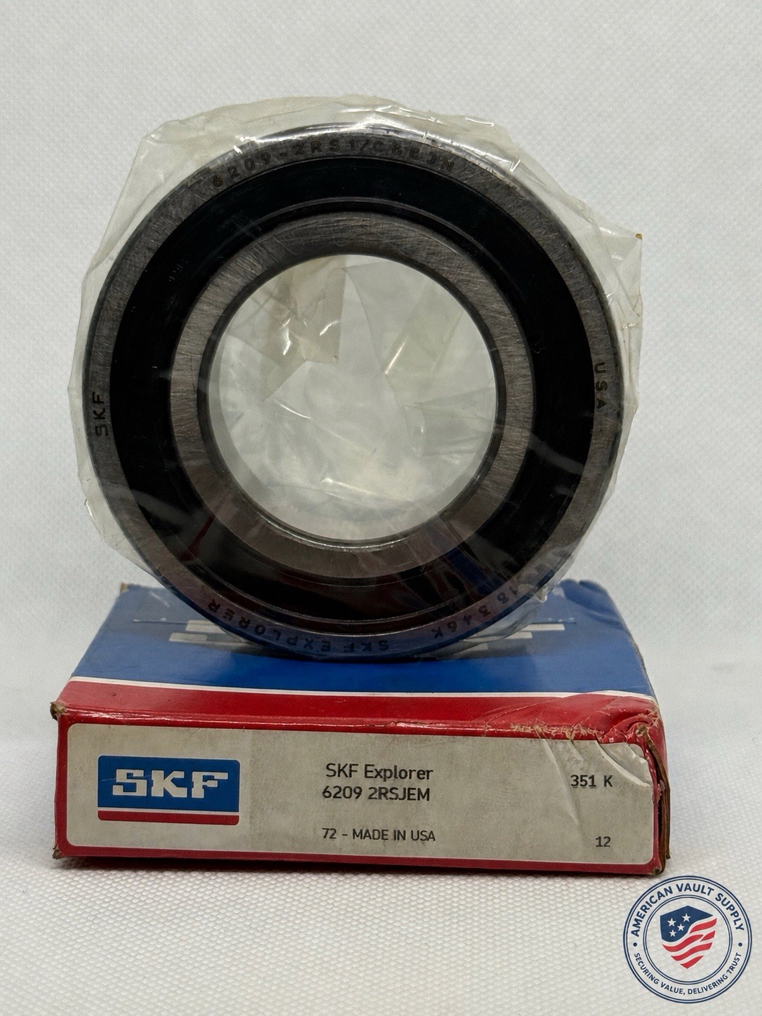SKF Explorer 6209 2RSJEM Deep Groove Ball Bearing 45x85x19mm USA NEW