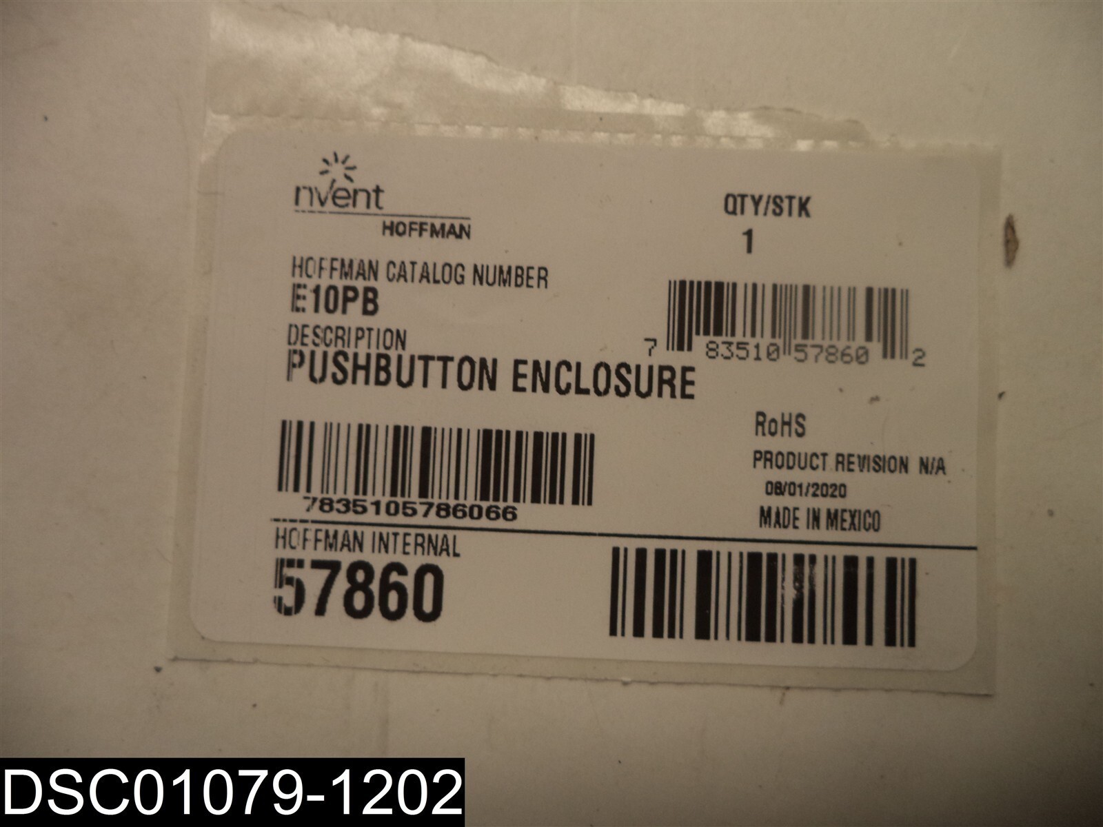 E10PB Hoffman Pushbutton Enclosure 57860
