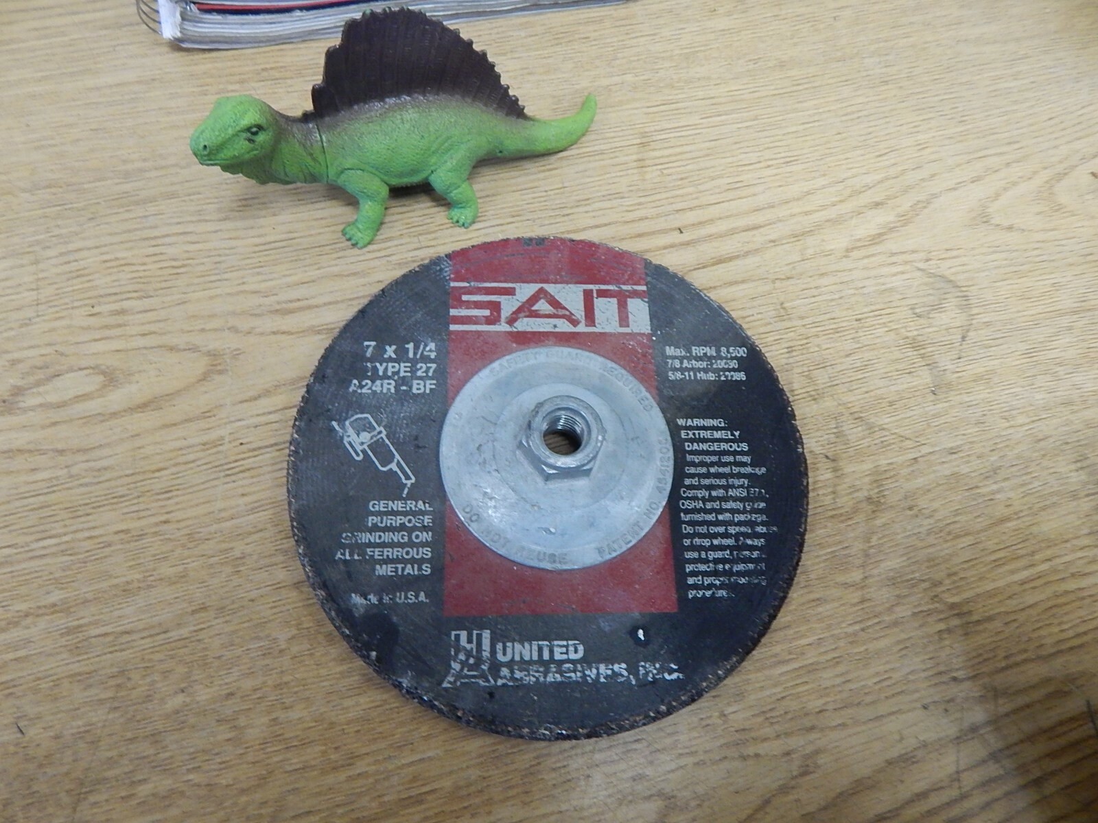 SaiT 7X1/4 Type 27 Grinding Wheel A24R-BF 718 Arbor: 20080 *FREE SHIPPING*