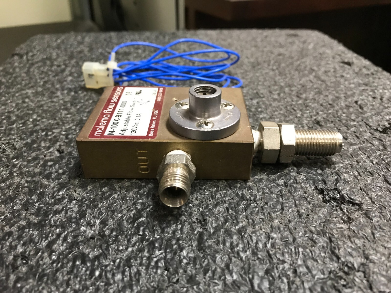 MALEMA FLOW SENSORS M-100X-B111-000 Explosion Proof Adjustable Flow Switch