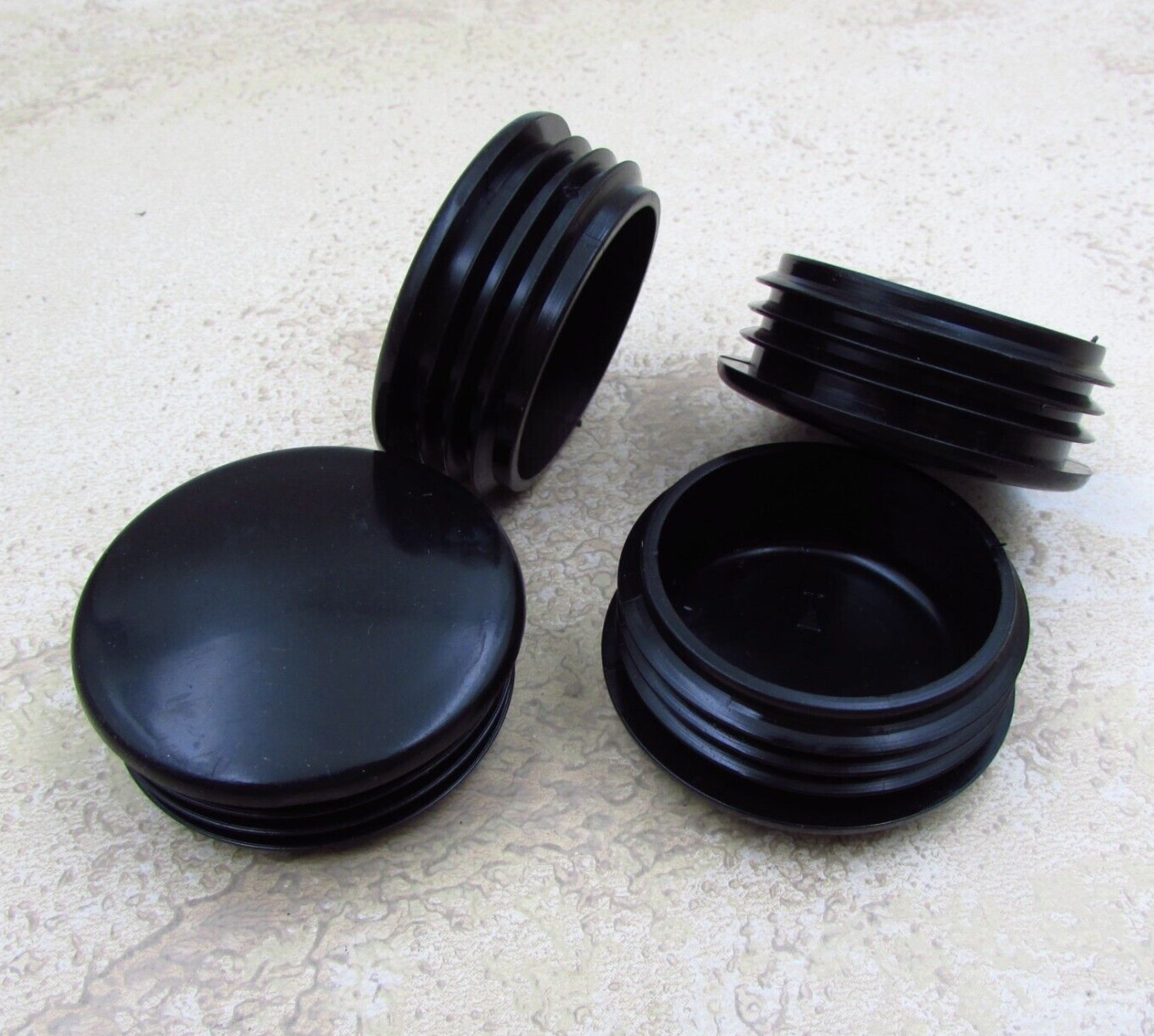 QTY 4 Plastic 1-5/8″ Inch, 14-18 Gauge Round Tube End Cap Insert Plug Glide