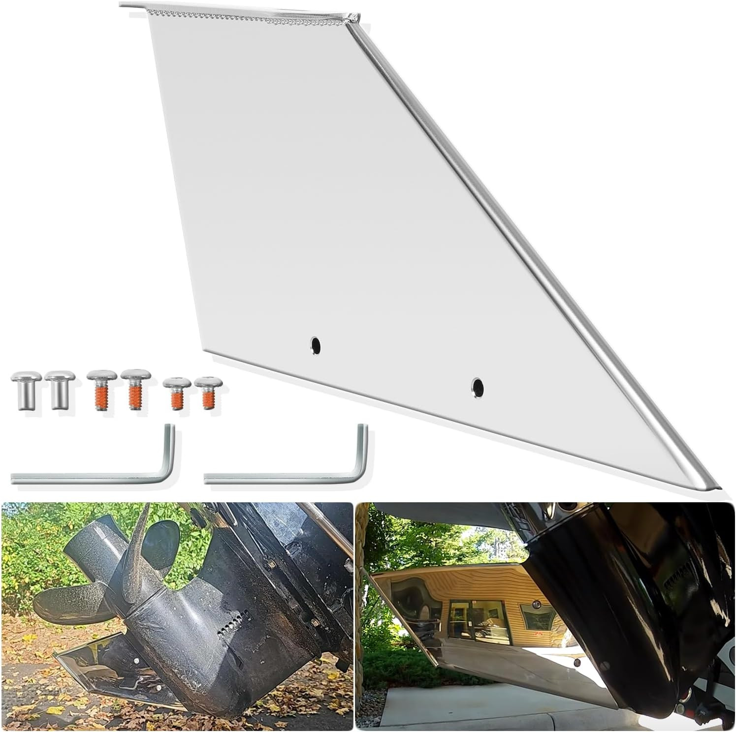 27051 Skeg Guard Skeg Protector Stainless Steel Kit Fits for Mercury Mercruiser