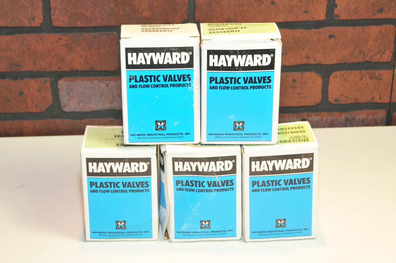 5pcs Hayward TB10025T 1/4″ Socket True Union Ball Valves w/ Viton Seals