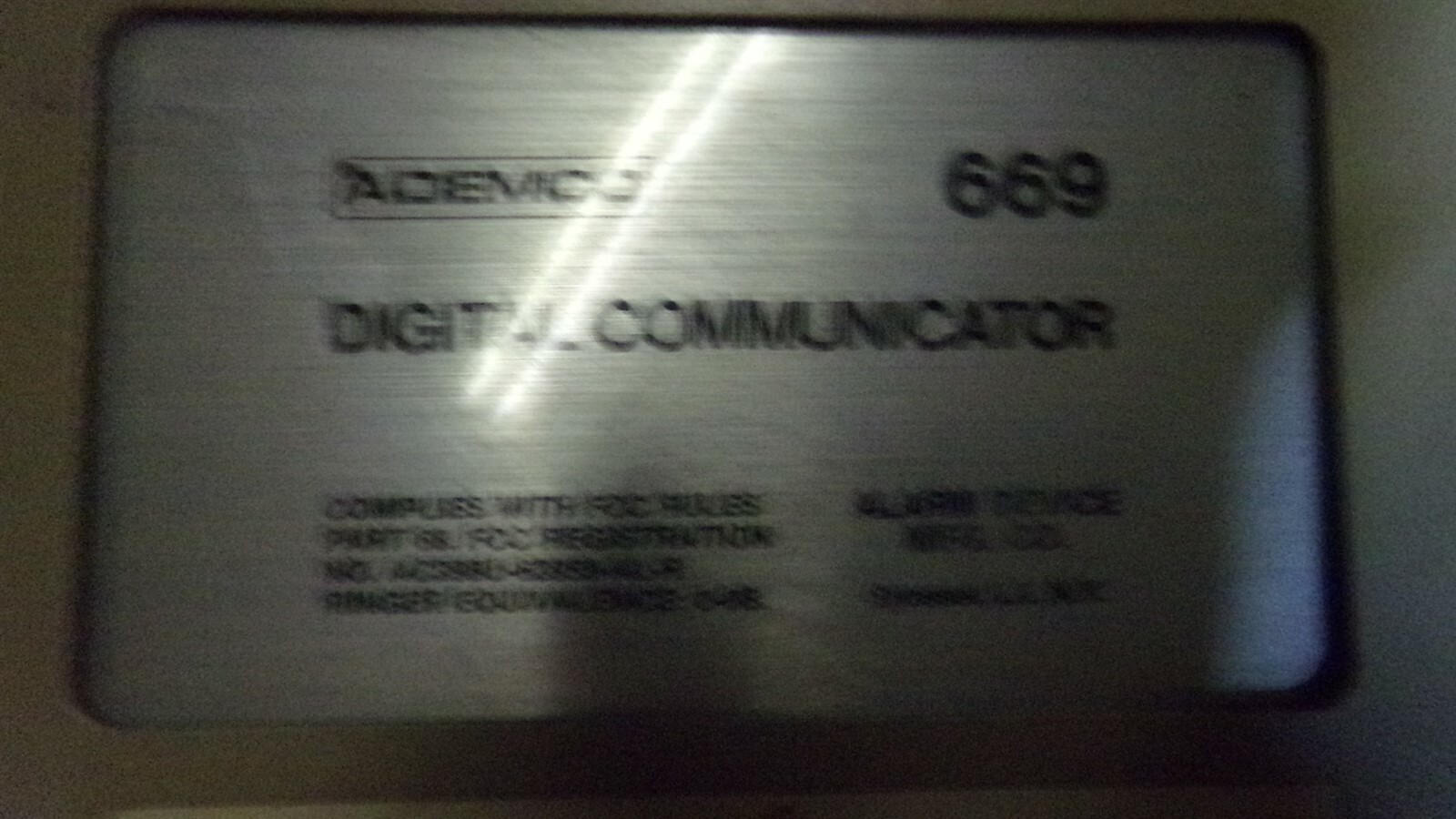 Ademco 669 Digital Communicator Alarm Control panel *FREE SHIPPING*