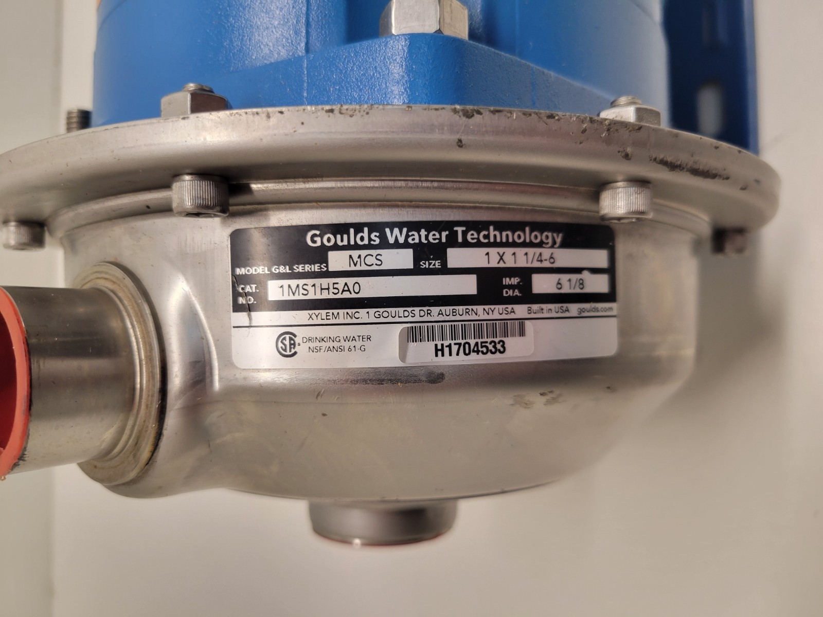 NEW OLD STOCK! GOULDS 6-1/2″ IMPELLER 1X1-1/4-6 PUMP 1MS1H5A0