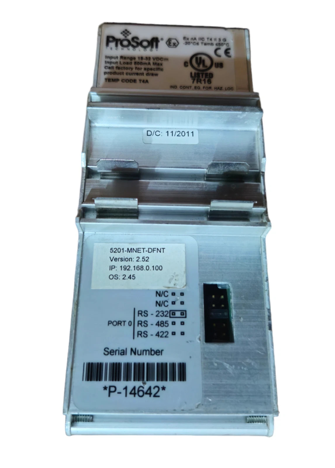 PROSOFT TECHNOLOGY PROLINX 5201-MNET-DFNT