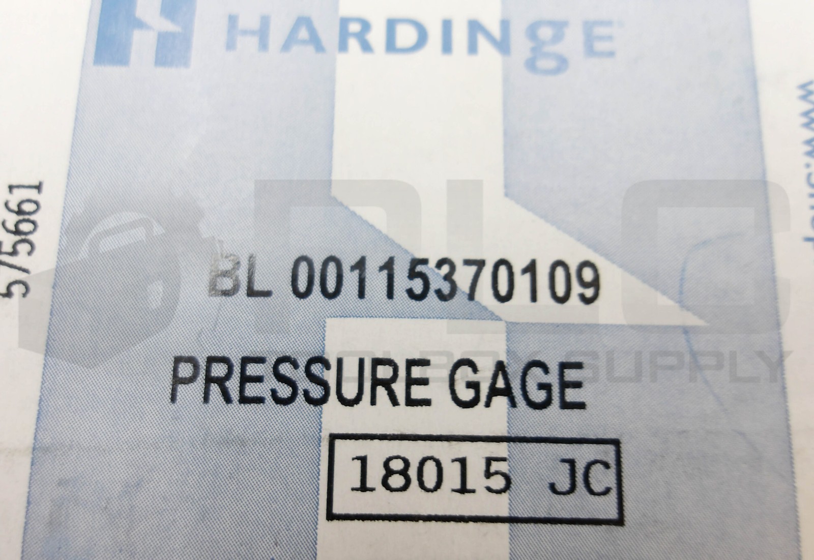 NEW HARDINGE BL 00115370109 PRESSURE GAUGE 100 BAR 1/4 PT
