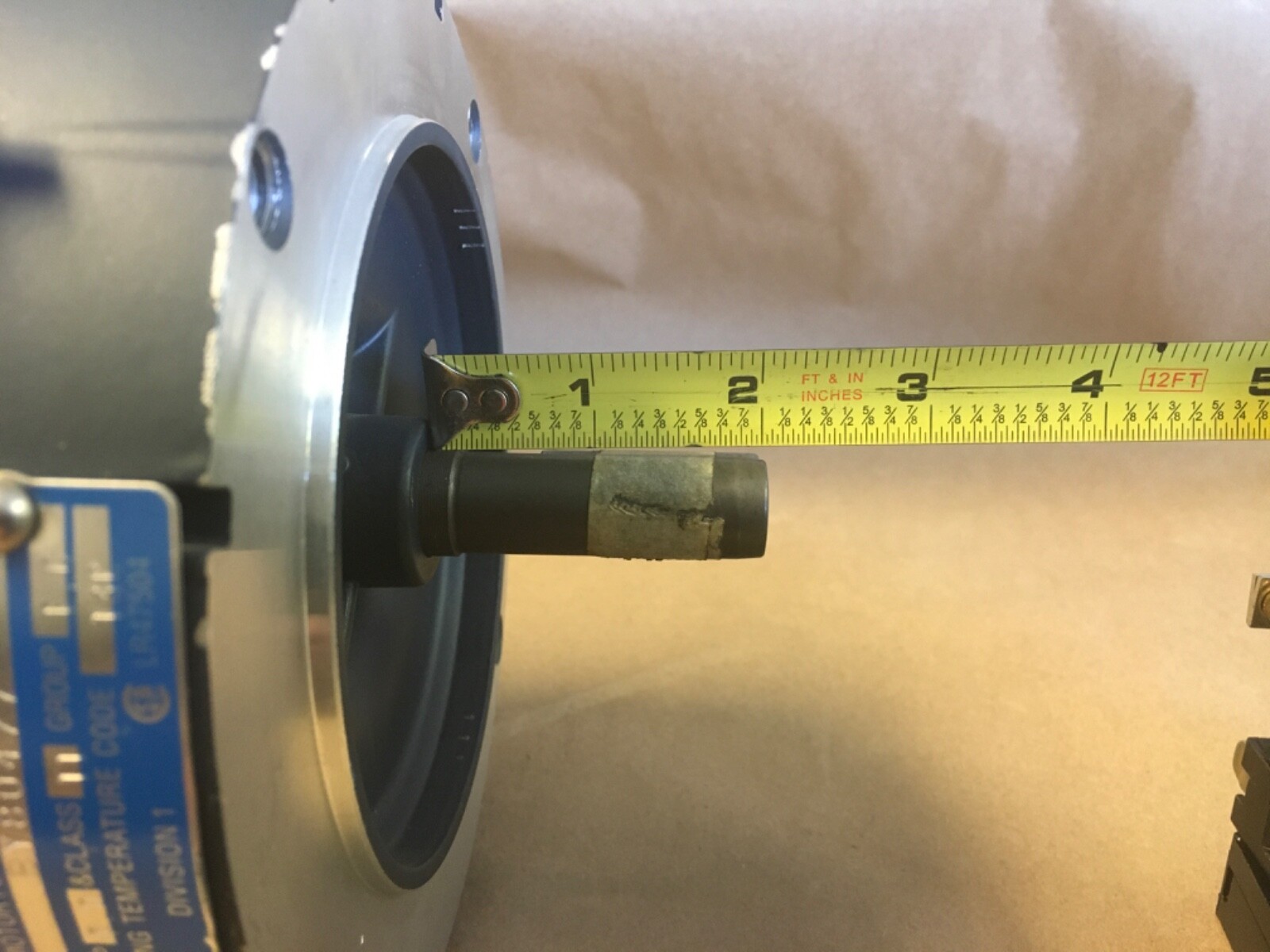 Leeson A6T34XK4D P, 114633.00 Gear Motor 3PH, 3450/2850 RPM, 1.5/1HP (KB)