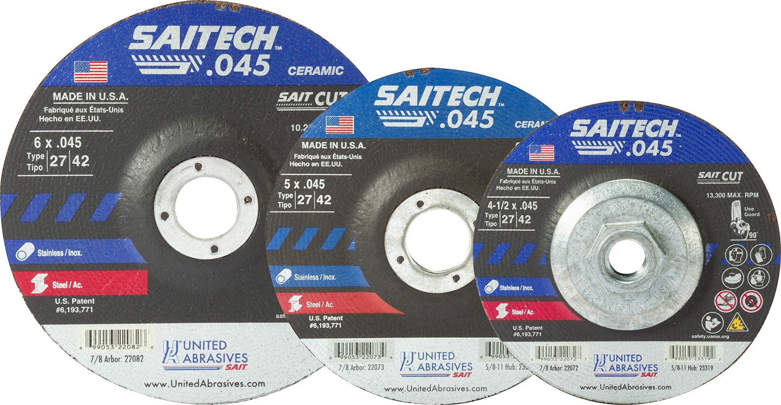 United Abrasives-SAIT 22068 Cut-Off Wheels Depressed Center 4″ x .045″ x 5/8″…