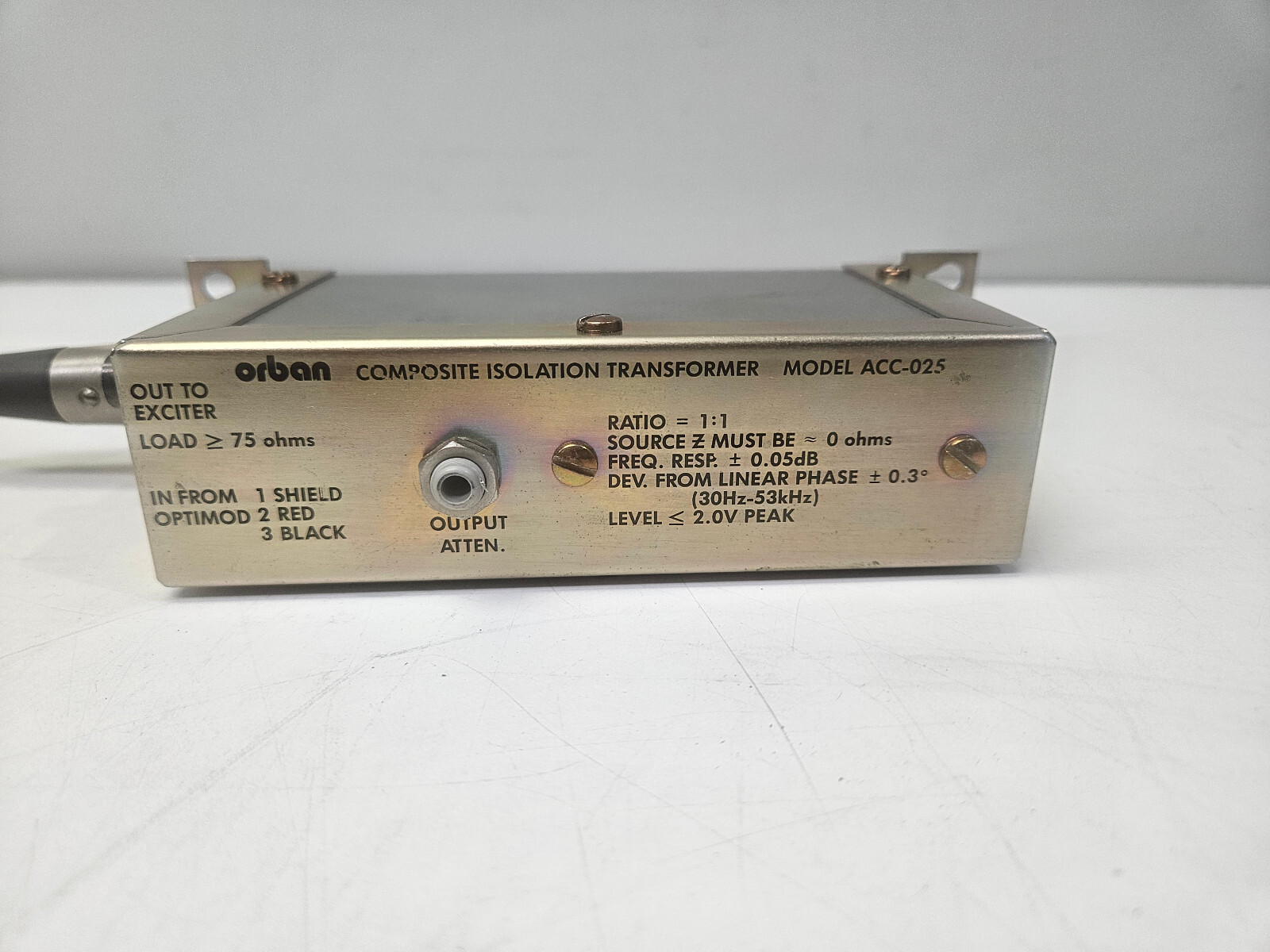 ORBAN ACC-025 Compisote Isolation Transformer Broadcast