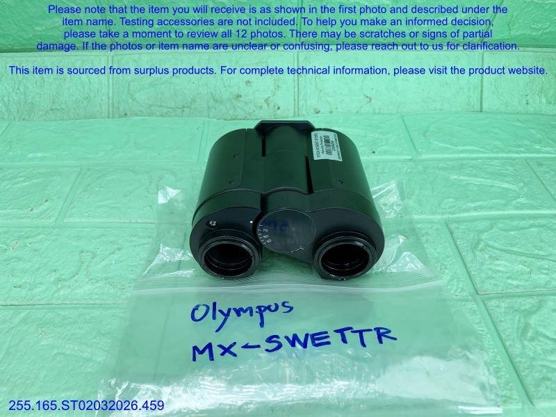 Olympus MX-SWETTR Microscope Binocular Eyepiece Head as in photos, sn:9299, DHL