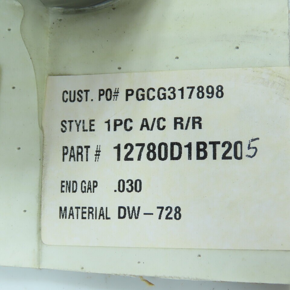 DuraWear 12780D1BT205 Rider Ring A/C R/R End Gap 0.030 DW-728 NEW