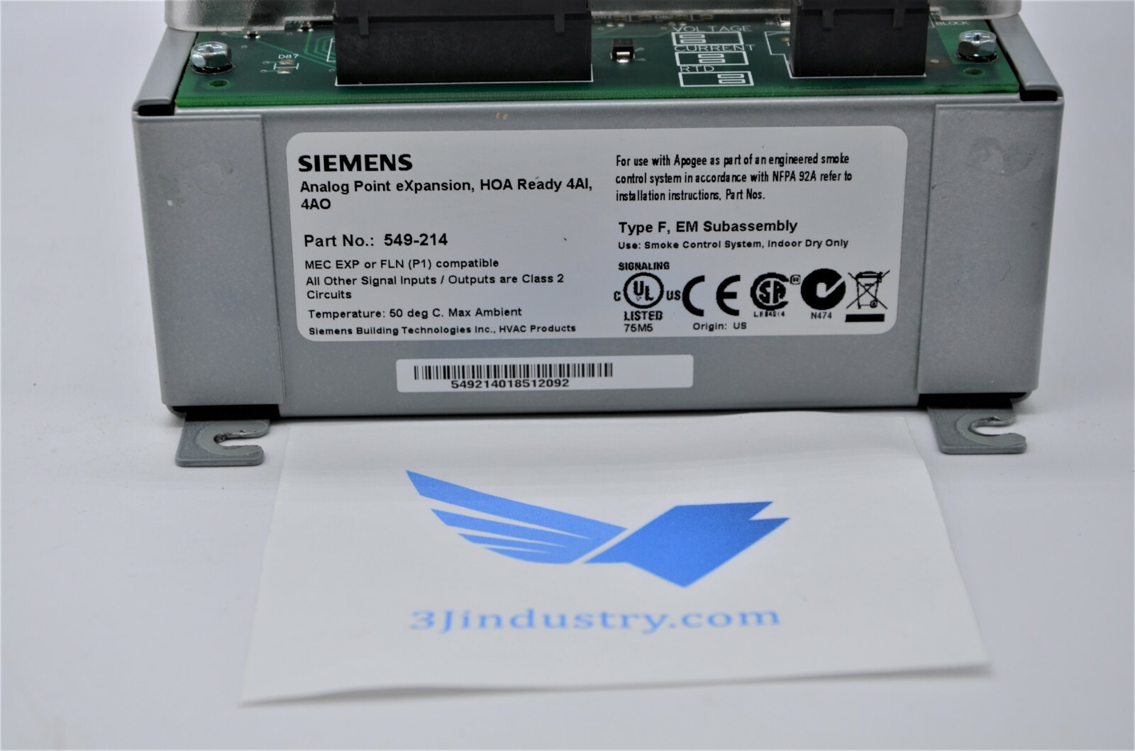 549-214 – 549214 – Type F – EM subassembly – Siemens Apogee Automation 549 Ana