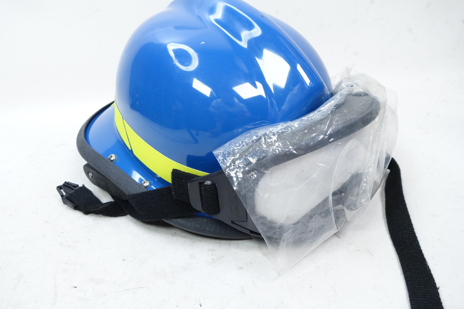 Bullard LT Series Blue Structural Firefighting Helmet ESS Goggles Made In USA