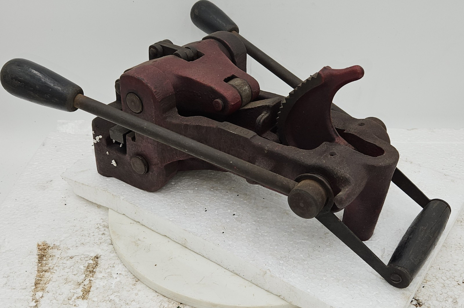 RARE Detroit Belt Lacer Press SER # 21210 Vintage flat belt Lacing. Machine NICE