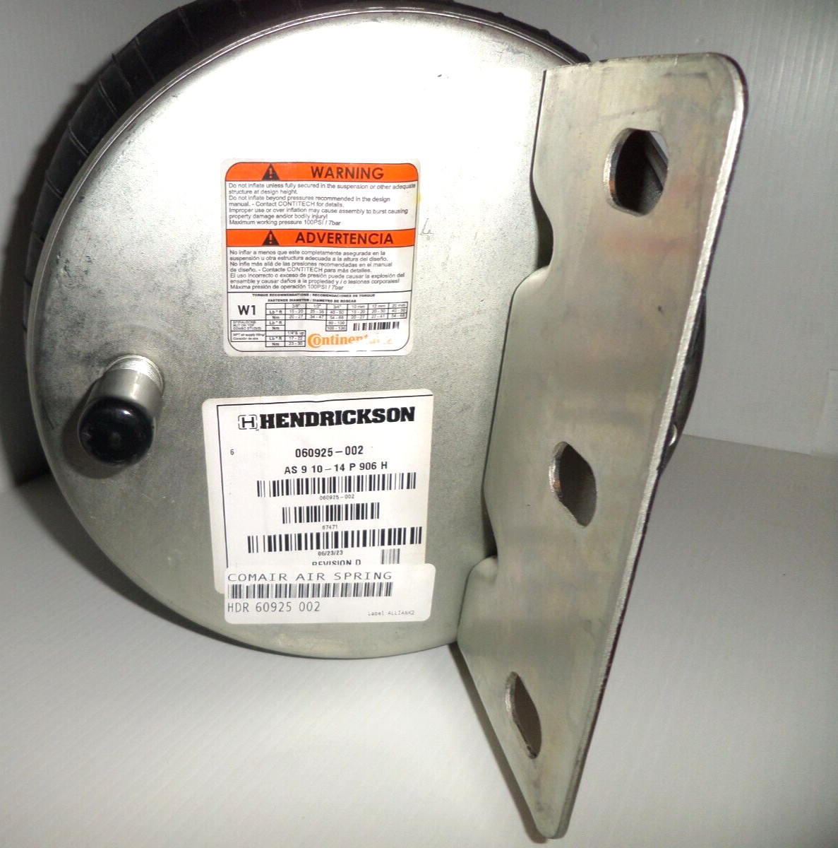 ⭐NEW⭐ HENDRICKSON 060925-002 Airide Suspension Air Spring Bag BELLOWS AIRSPRING