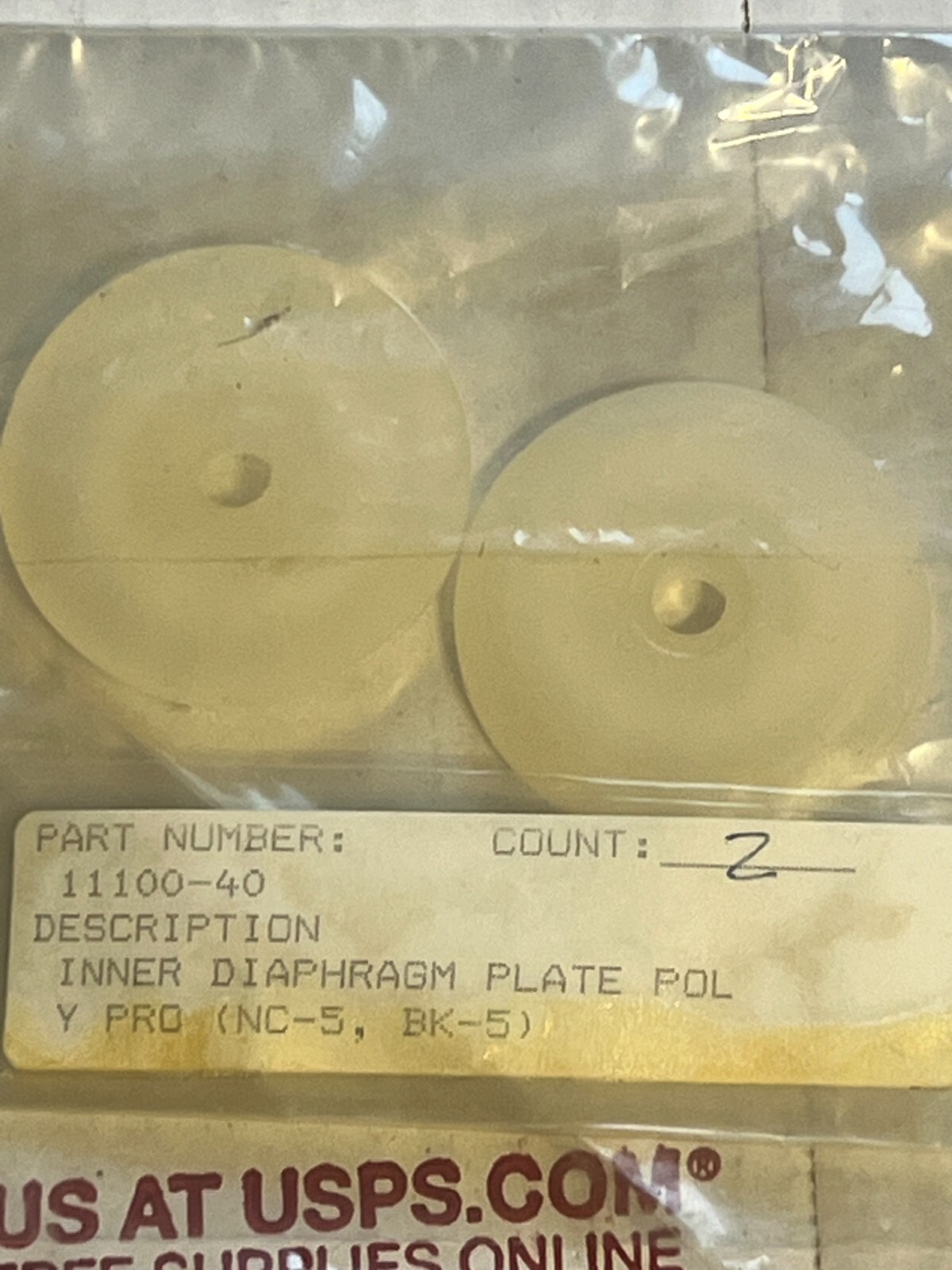 bag of 2 11100-40 diaphragm plates nos