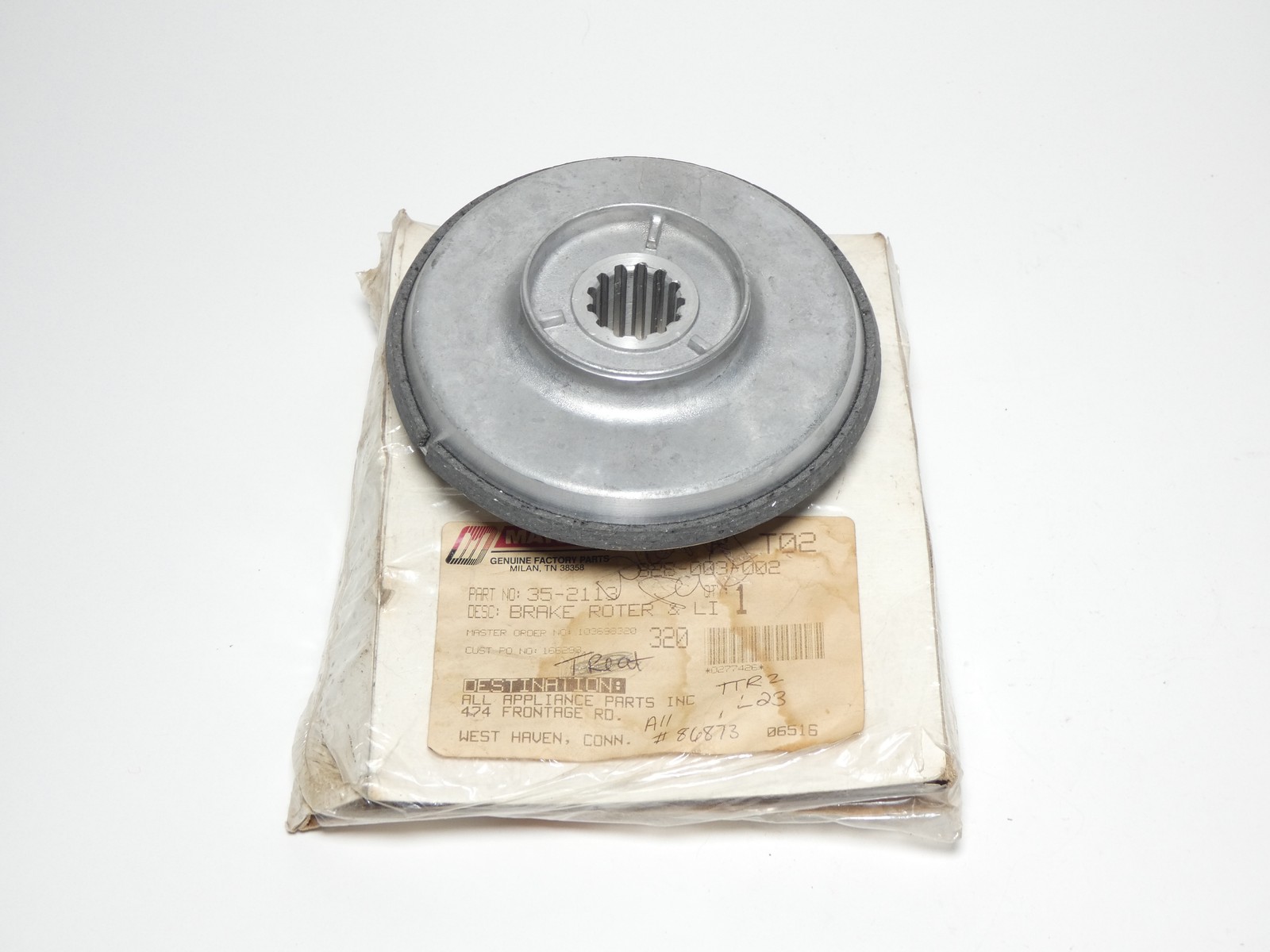 Maycor 35-2113 Brake Rotor and Lining Assembly – NEW Surplus!
