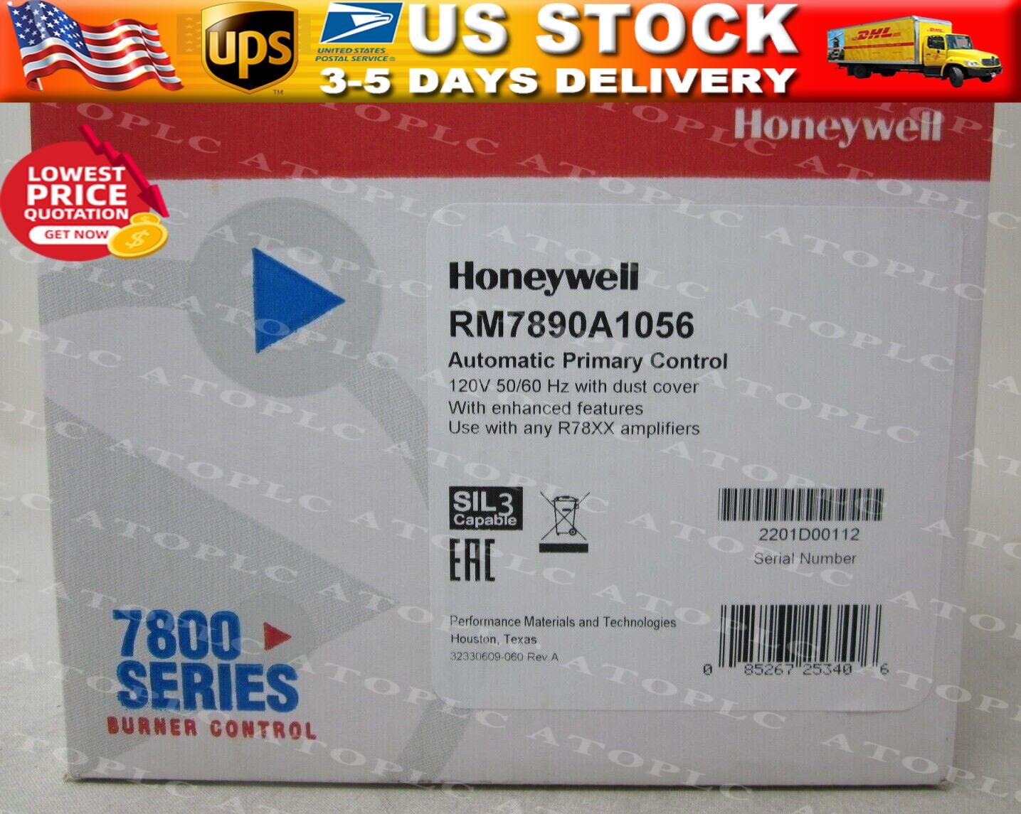 One Honeywell RM7890A1056 RM7890 A 1056 Controller new Free Shipping