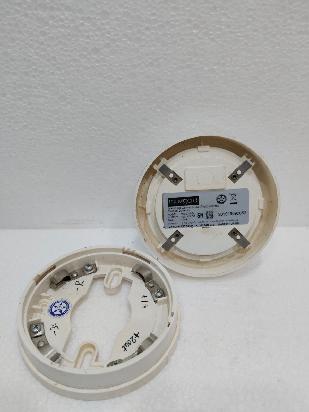 MaviGard MG-2100/M Photo-electric Smoke Detector 10-30V DC