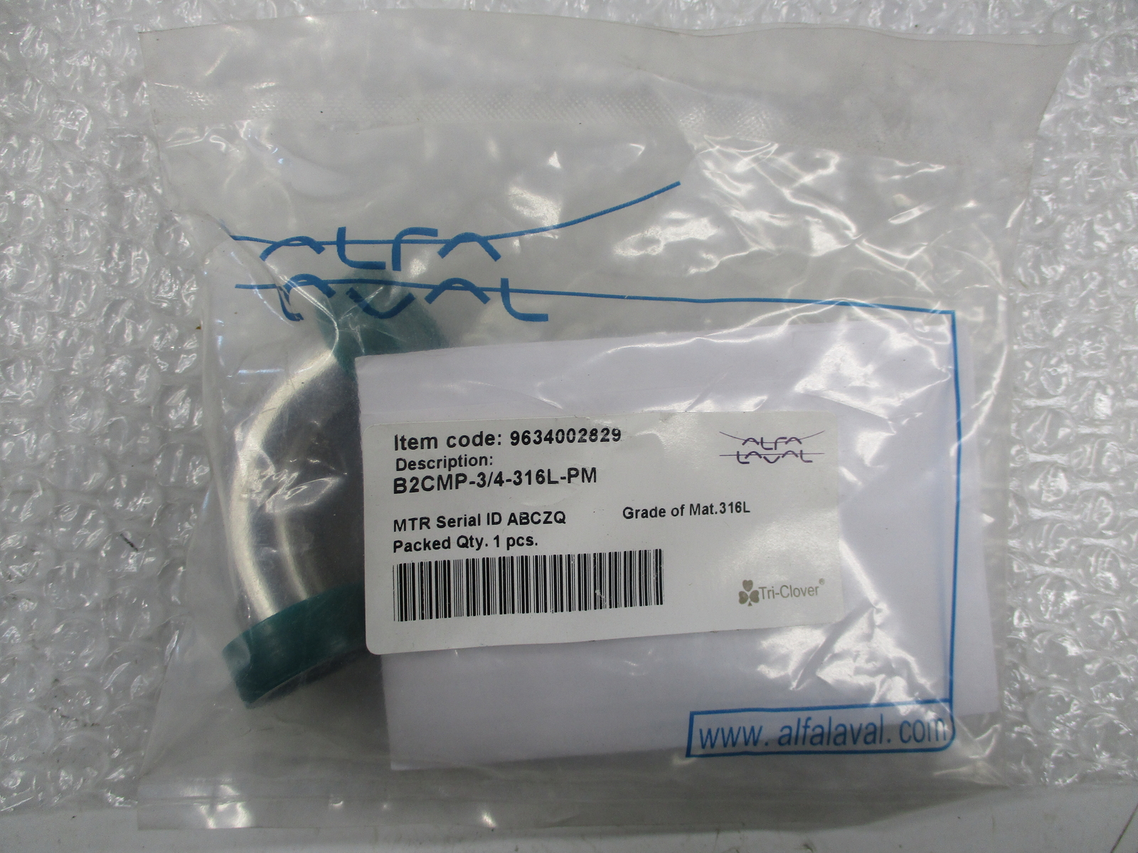 ALFA LAVAL B2CMP-3/4-316L-PM ELBOW TUBE NSMP